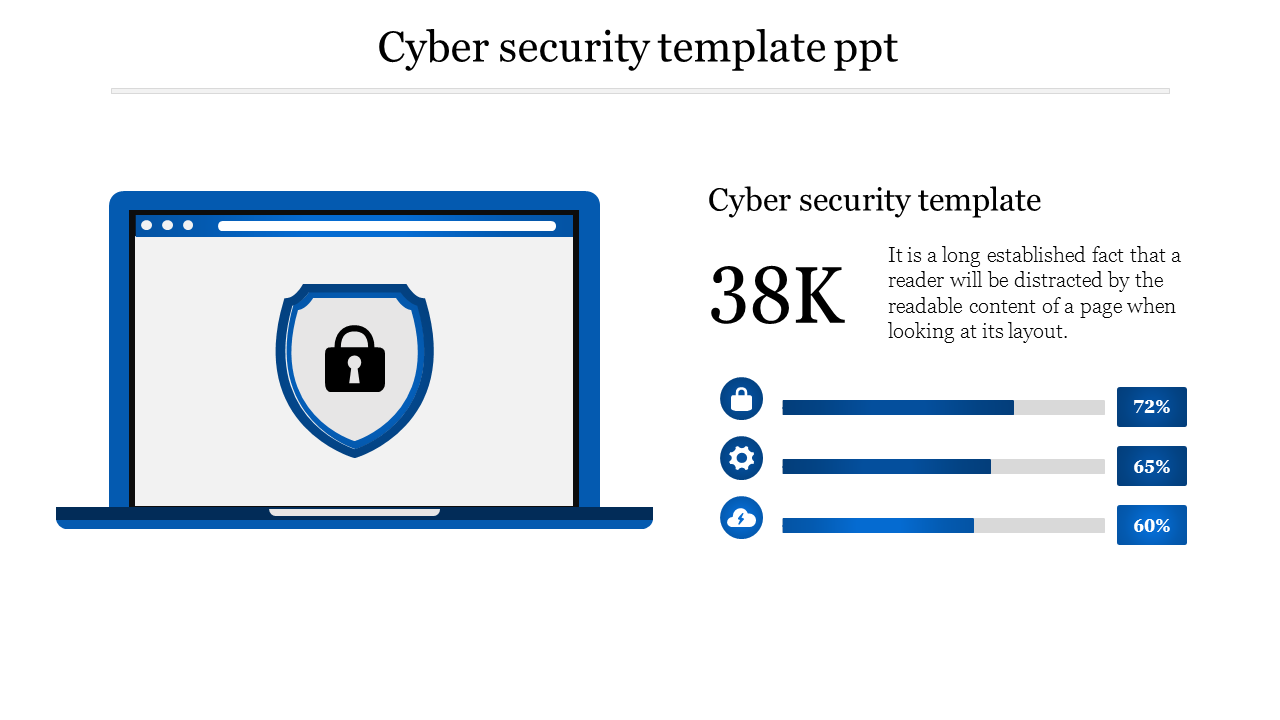 cyber security template ppt-Blue
